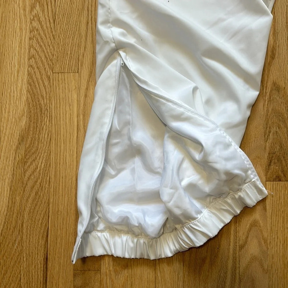 Vintage White Wilson Tracksuit Zip Up Jacket Coat Drawstring Pants - Picture 10 of 12